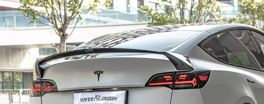 Спойлер YoFer Loong Flames для Tesla Model Y 2021-2025